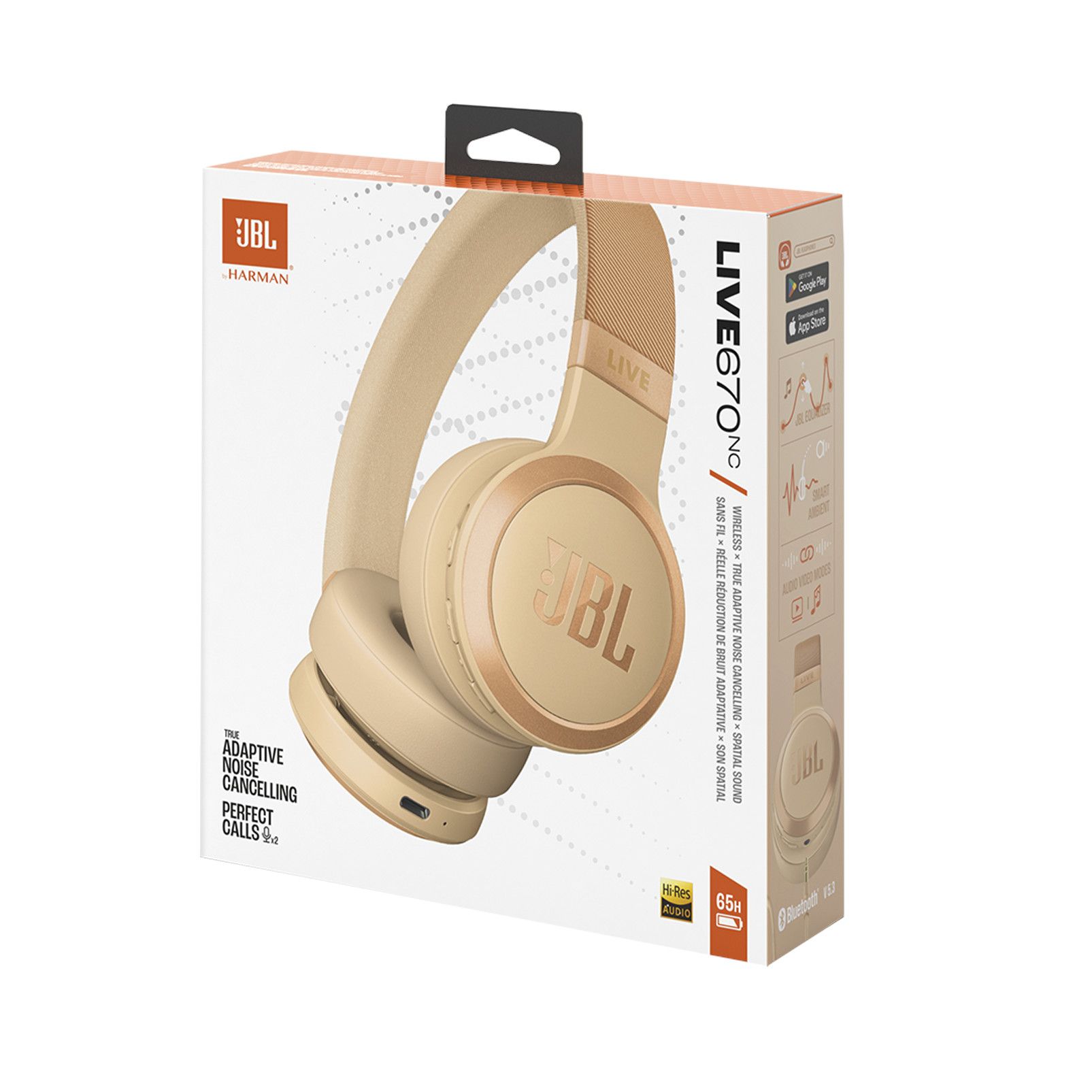 JBL Live 670 NC Bluetooth slušalice – Bež