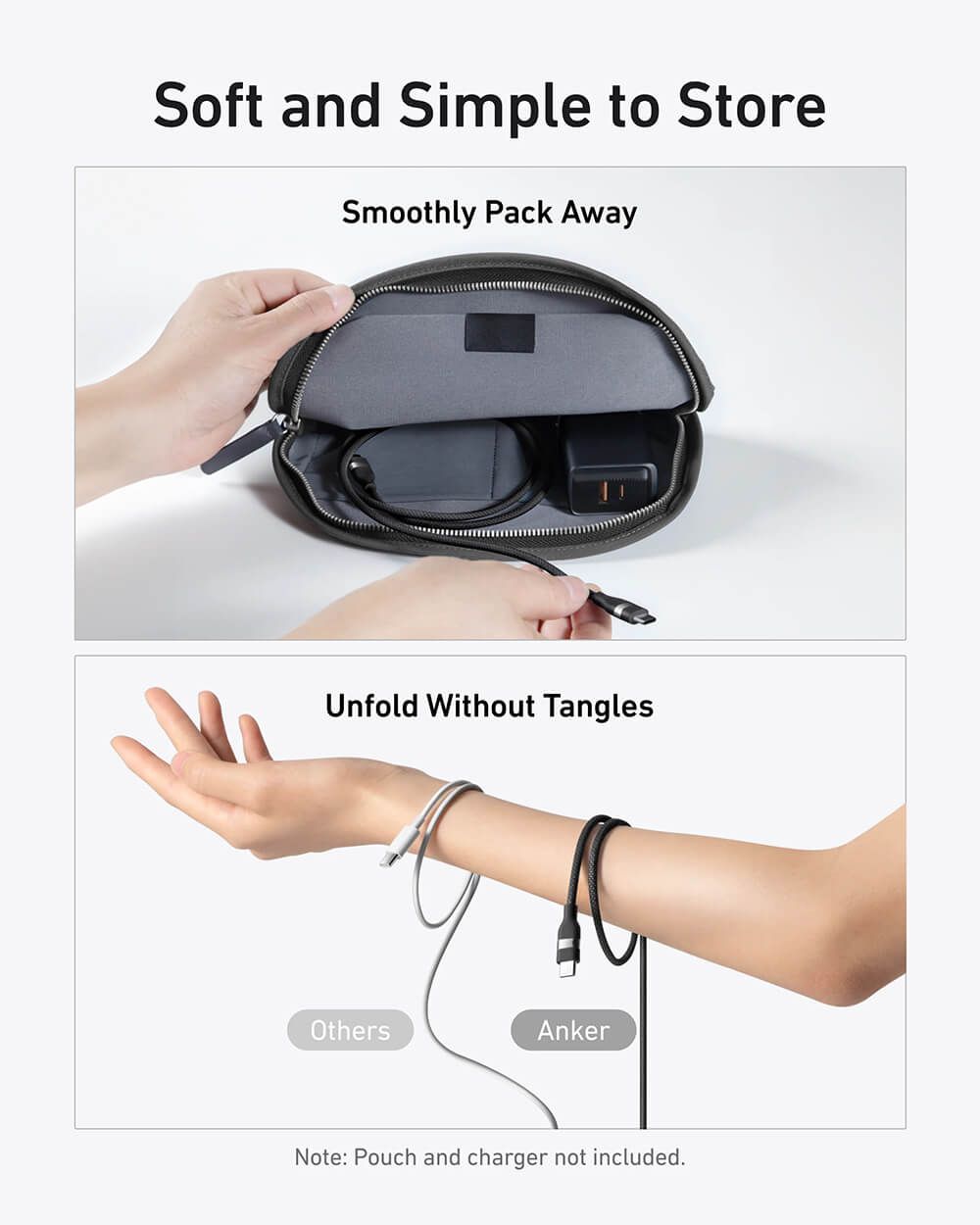 Anker USB-C to USB-C Cable (180cm, 240W, Upcycled-Braided) Black - Kabel